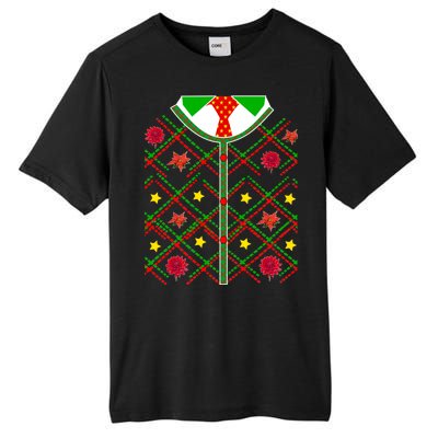 Ugly Christmas Cardigan Tie Sweater Tall Fusion ChromaSoft Performance T-Shirt