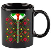 Ugly Christmas Cardigan Tie Sweater 11oz C Handle Ceramic Mug