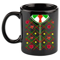Ugly Christmas Cardigan Tie Sweater 11oz C Handle Ceramic Mug