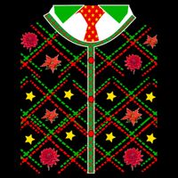 Ugly Christmas Cardigan Tie Sweater Flat Bill Trucker Hat