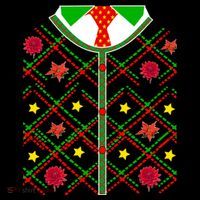 Ugly Christmas Cardigan Tie Sweater 16 in Basic Backpack