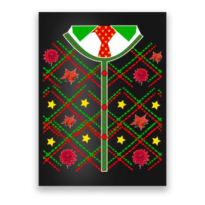 Ugly Christmas Cardigan Tie Sweater Poster