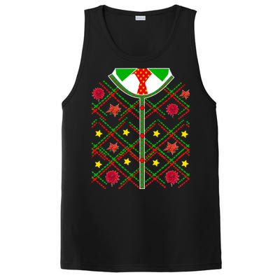 Ugly Christmas Cardigan Tie Sweater PosiCharge Competitor Tank