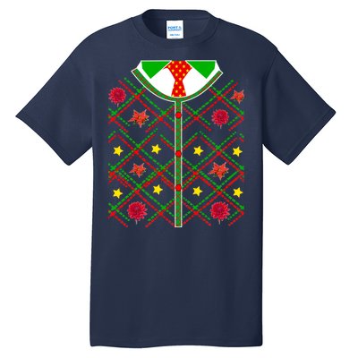 Ugly Christmas Cardigan Tie Sweater Tall T-Shirt