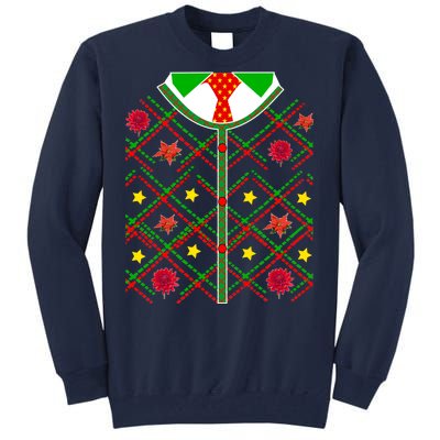 Ugly Christmas Cardigan Tie Sweater Tall Sweatshirt