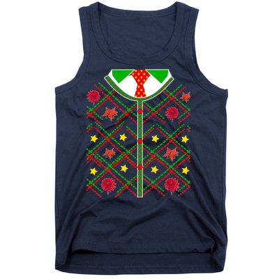 Ugly Christmas Cardigan Tie Sweater Tank Top