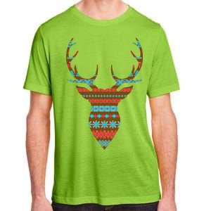 Ugly Christmas Pattern Deer Adult ChromaSoft Performance T-Shirt