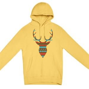 Ugly Christmas Pattern Deer Premium Pullover Hoodie