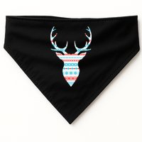 Ugly Christmas Pattern Deer USA-Made Doggie Bandana