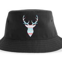 Ugly Christmas Pattern Deer Sustainable Bucket Hat