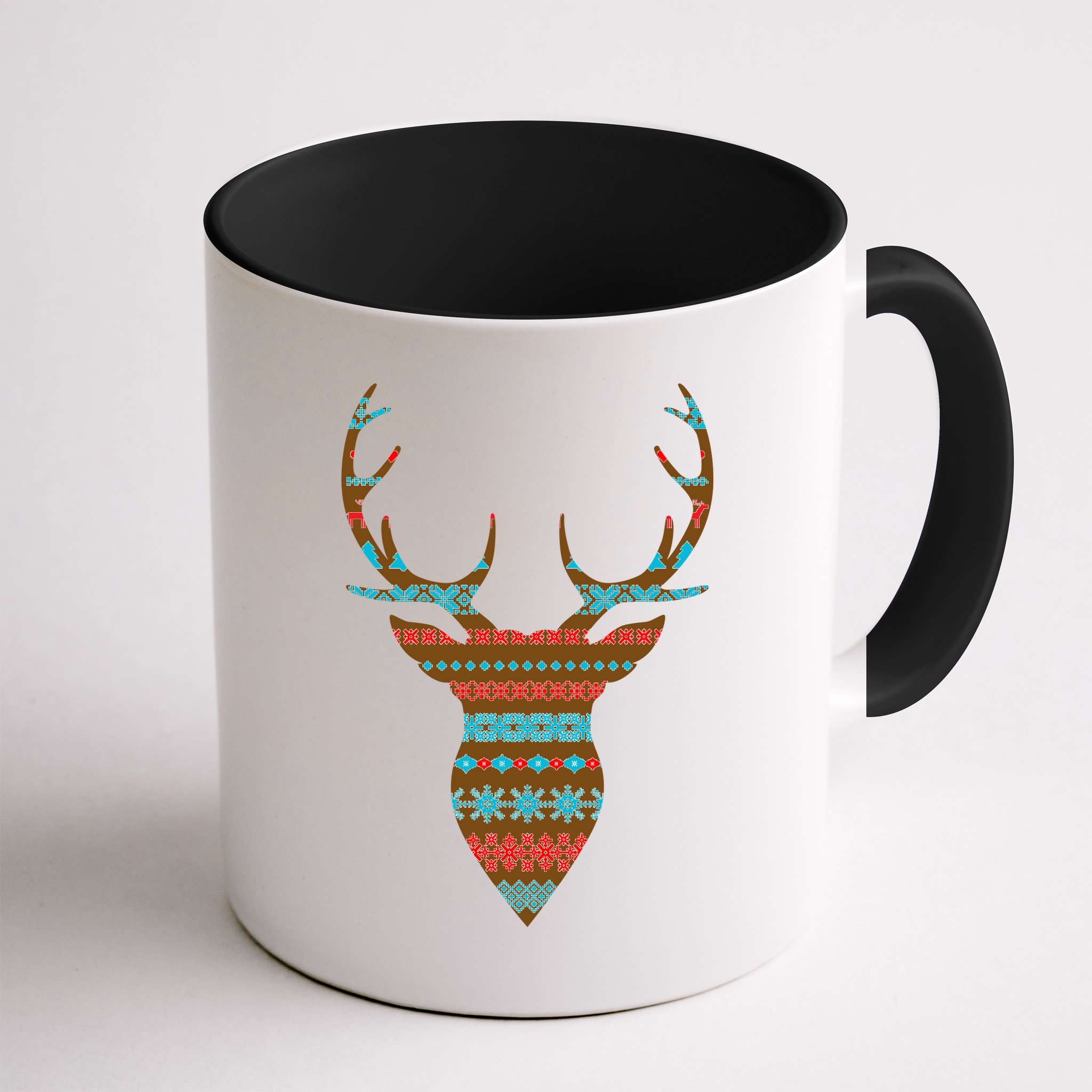 Ugly Christmas Pattern Deer Mug