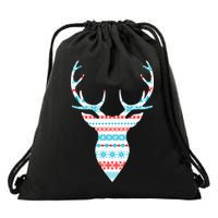 Ugly Christmas Pattern Deer Drawstring Bag