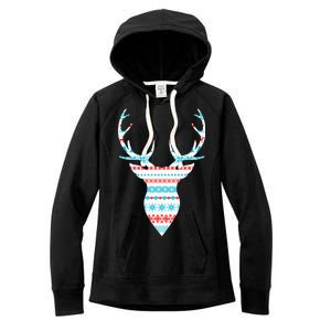 Ugly Christmas Pattern Deer Women's Fleece Hoodie