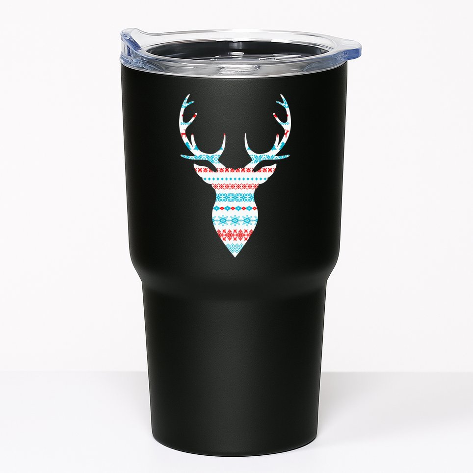 Ugly Christmas Pattern Deer Tumbler