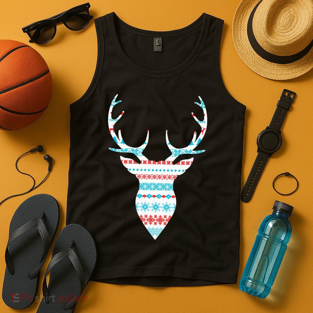 Ugly Christmas Pattern Deer Tank Top