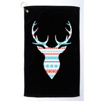 Ugly Christmas Pattern Deer Golf Towel