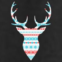 Ugly Christmas Pattern Deer Golf Towel