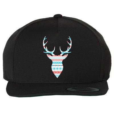 Ugly Christmas Pattern Deer Wool Snapback Cap