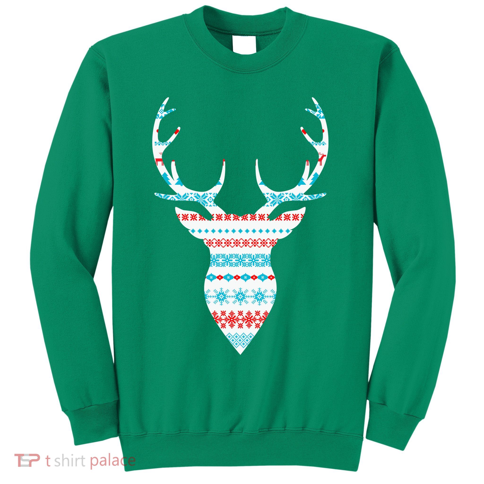 Ugly Christmas Pattern Deer Sweatshirt