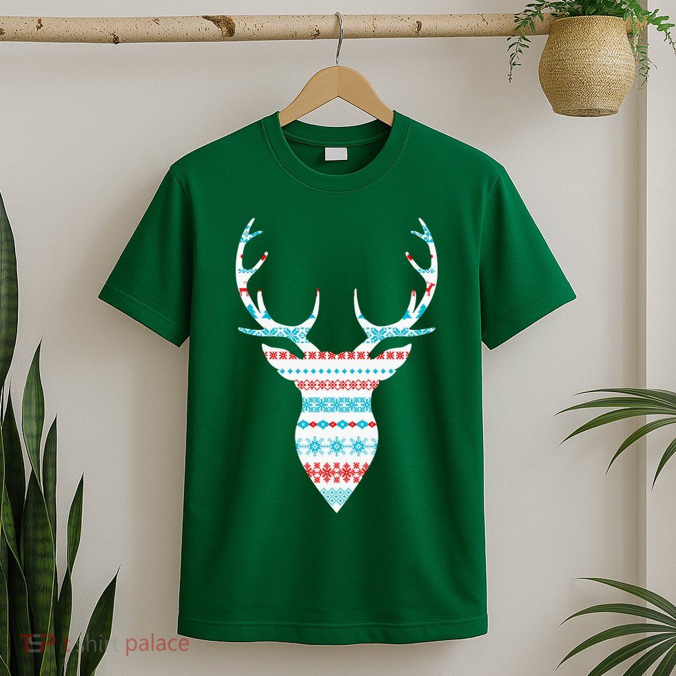 Ugly Christmas Pattern Deer T-Shirt