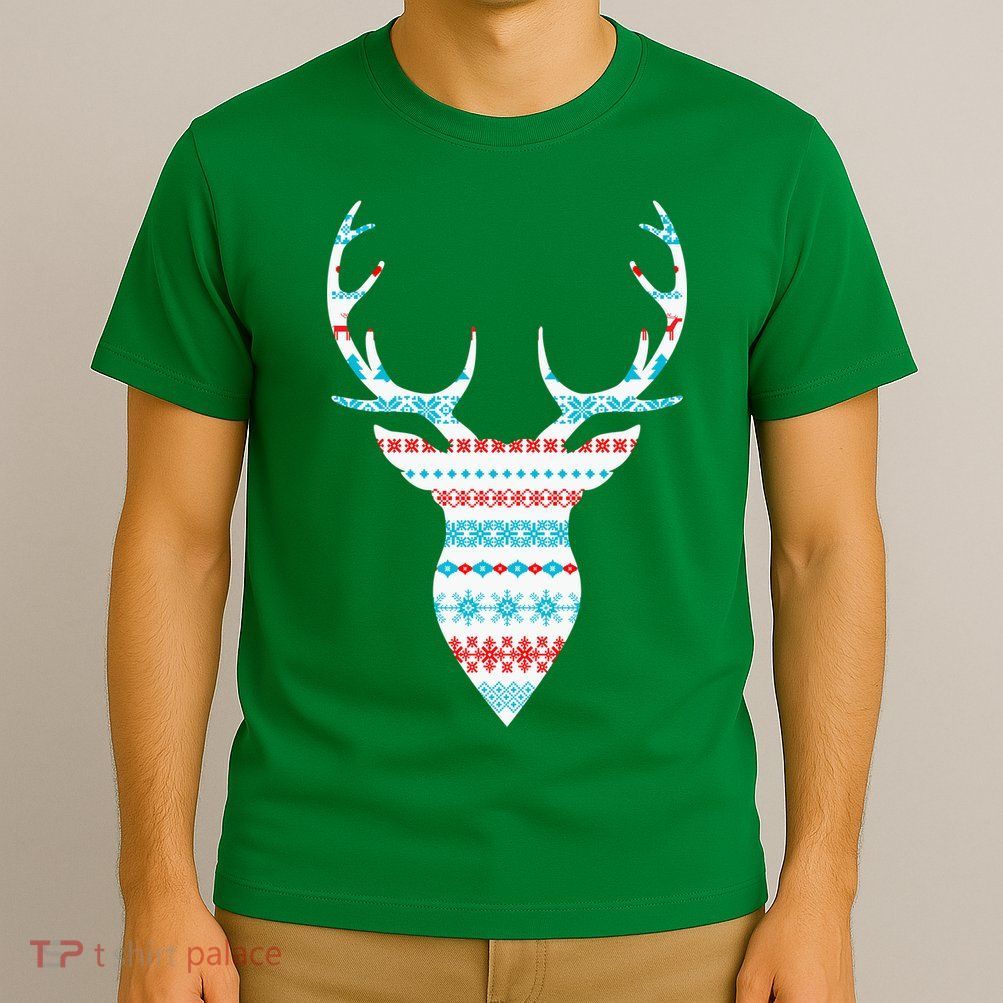 Ugly Christmas Pattern Deer T-Shirt