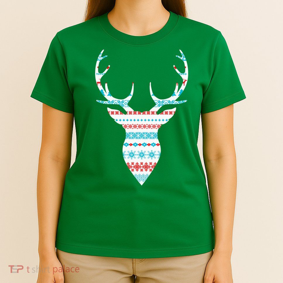 Ugly Christmas Pattern Deer T-Shirt