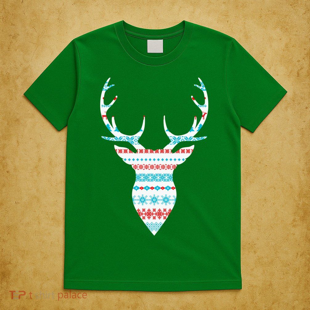 Ugly Christmas Pattern Deer T-Shirt