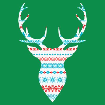 Ugly Christmas Pattern Deer T-Shirt