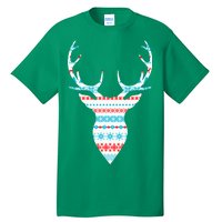 Ugly Christmas Pattern Deer Tall T-Shirt