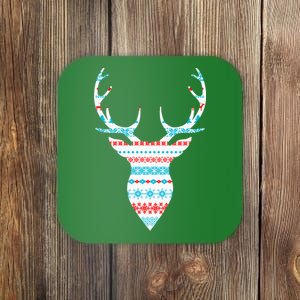 Ugly Christmas Pattern Deer Coaster