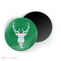 Ugly Christmas Pattern Deer Magnet