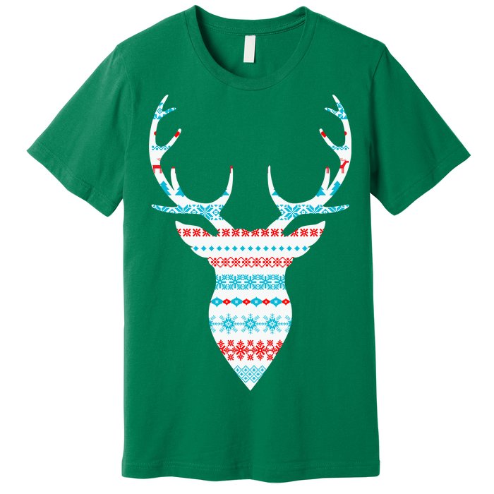 Ugly Christmas Pattern Deer Premium T-Shirt