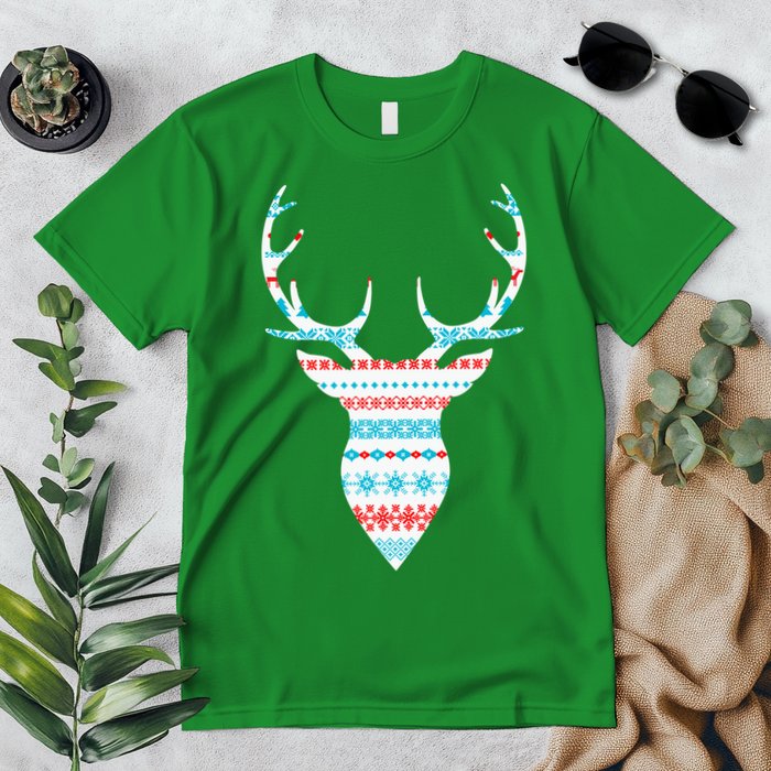Ugly Christmas Pattern Deer Premium T-Shirt