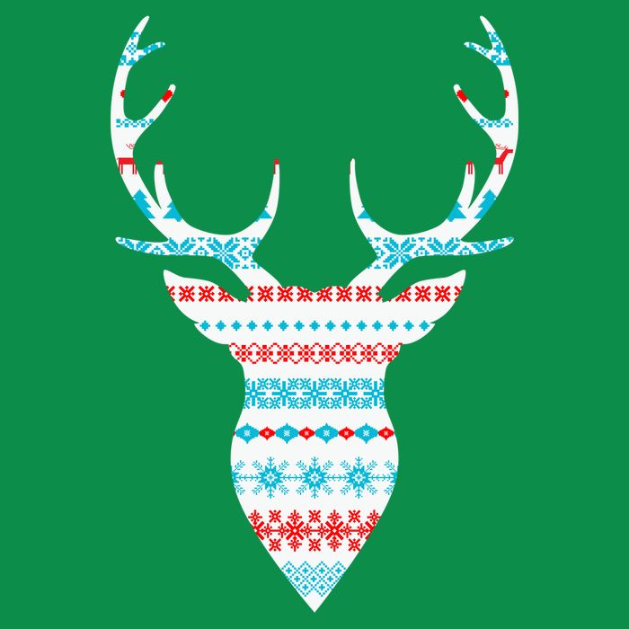 Ugly Christmas Pattern Deer Premium T-Shirt