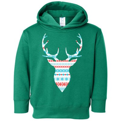 Ugly Christmas Pattern Deer Toddler Hoodie