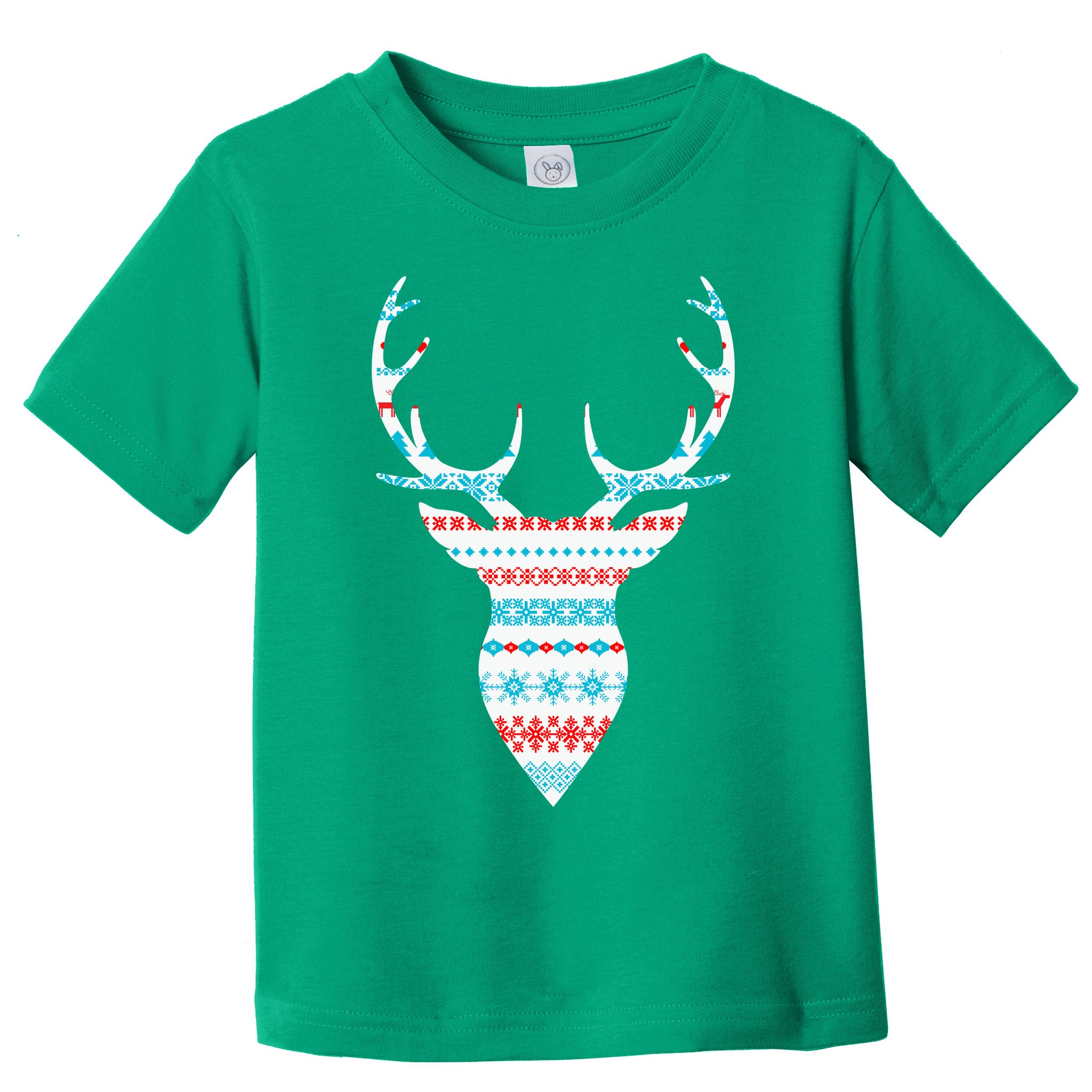 Ugly Christmas Pattern Deer Toddler T-Shirt