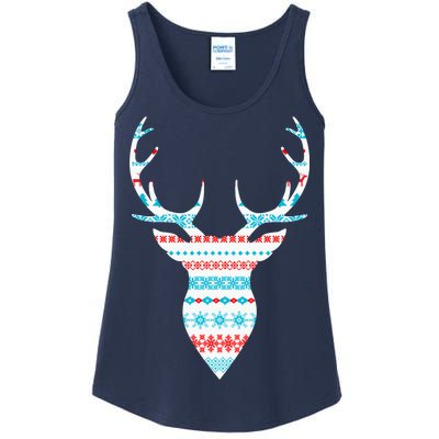 Ugly Christmas Pattern Deer Ladies Essential Tank