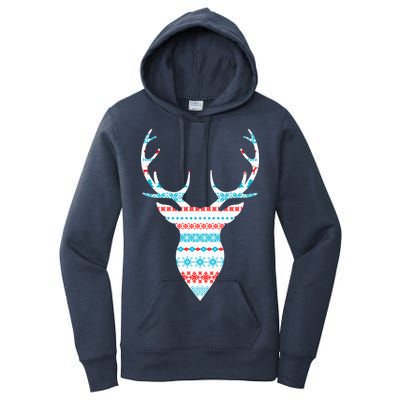 Ugly Christmas Pattern Deer Women's Pullover Hoodie