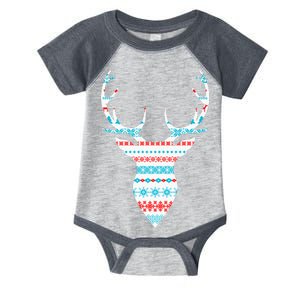 Ugly Christmas Pattern Deer Infant Baby Jersey Bodysuit