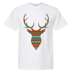 Ugly Christmas Pattern Deer Garment-Dyed Heavyweight T-Shirt