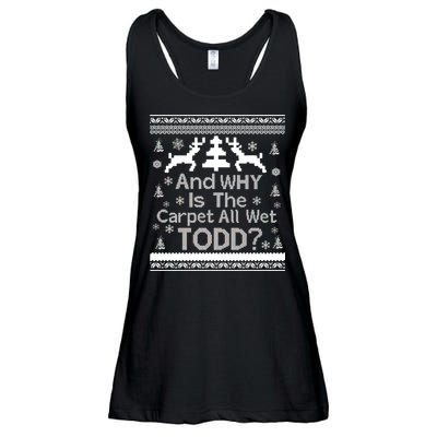 Ugly Christmas Sweater: And Why Is The Carpet Wet Todd Ladies Essential Flowy Tank