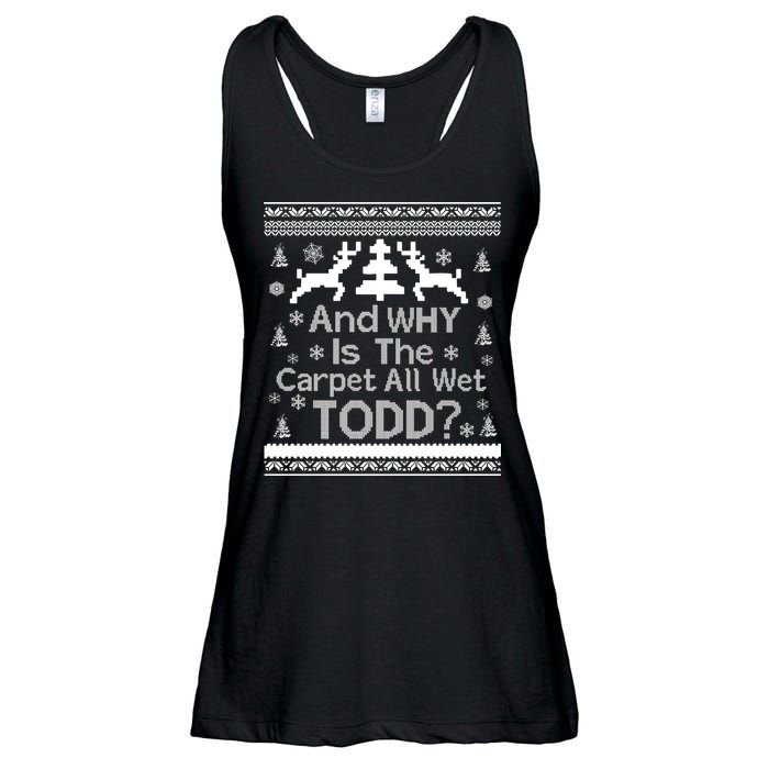 Ugly Christmas Sweater: And Why Is The Carpet Wet Todd Ladies Essential Flowy Tank