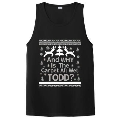 Ugly Christmas Sweater: And Why Is The Carpet Wet Todd PosiCharge Competitor Tank