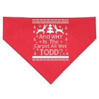 Ugly Christmas Sweater: And Why Is The Carpet Wet Todd USA-Made Doggie Bandana