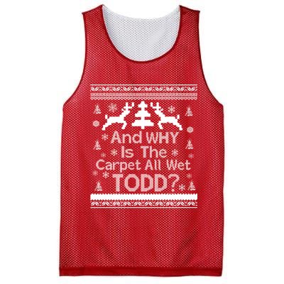 Ugly Christmas Sweater: And Why Is The Carpet Wet Todd Mesh Reversible Basketball Jersey Tank