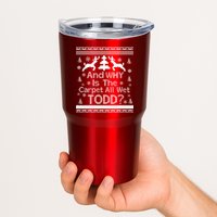 Ugly Christmas Sweater: And Why Is The Carpet Wet Todd Tumbler