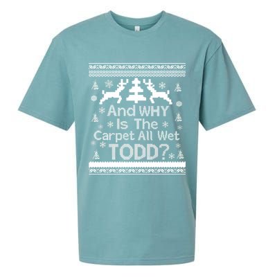 Ugly Christmas Sweater: And Why Is The Carpet Wet Todd Sueded Cloud Jersey T-Shirt