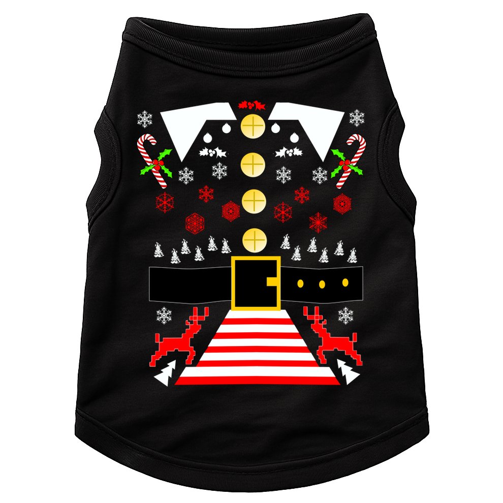 Ugly Christmas Sweater Elf Costume Doggie Tank