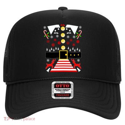 Ugly Christmas Sweater Elf Costume High Crown Mesh Back Trucker Hat