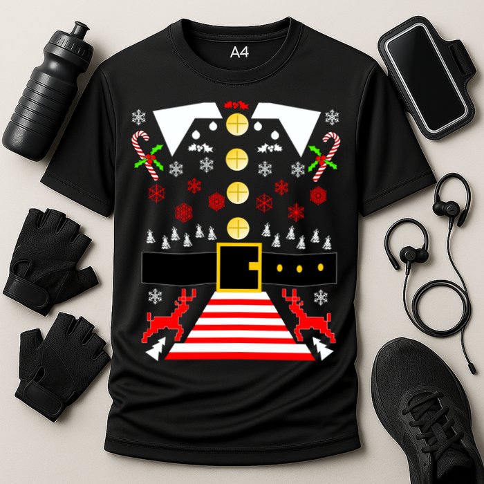 Ugly Christmas Sweater Elf Costume Performance Shirt